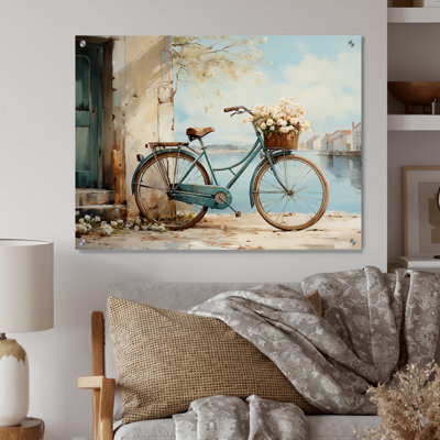 Bicycle & hotsell flower art Canvas art Wall decor Acrylic painting Original painting Modern art